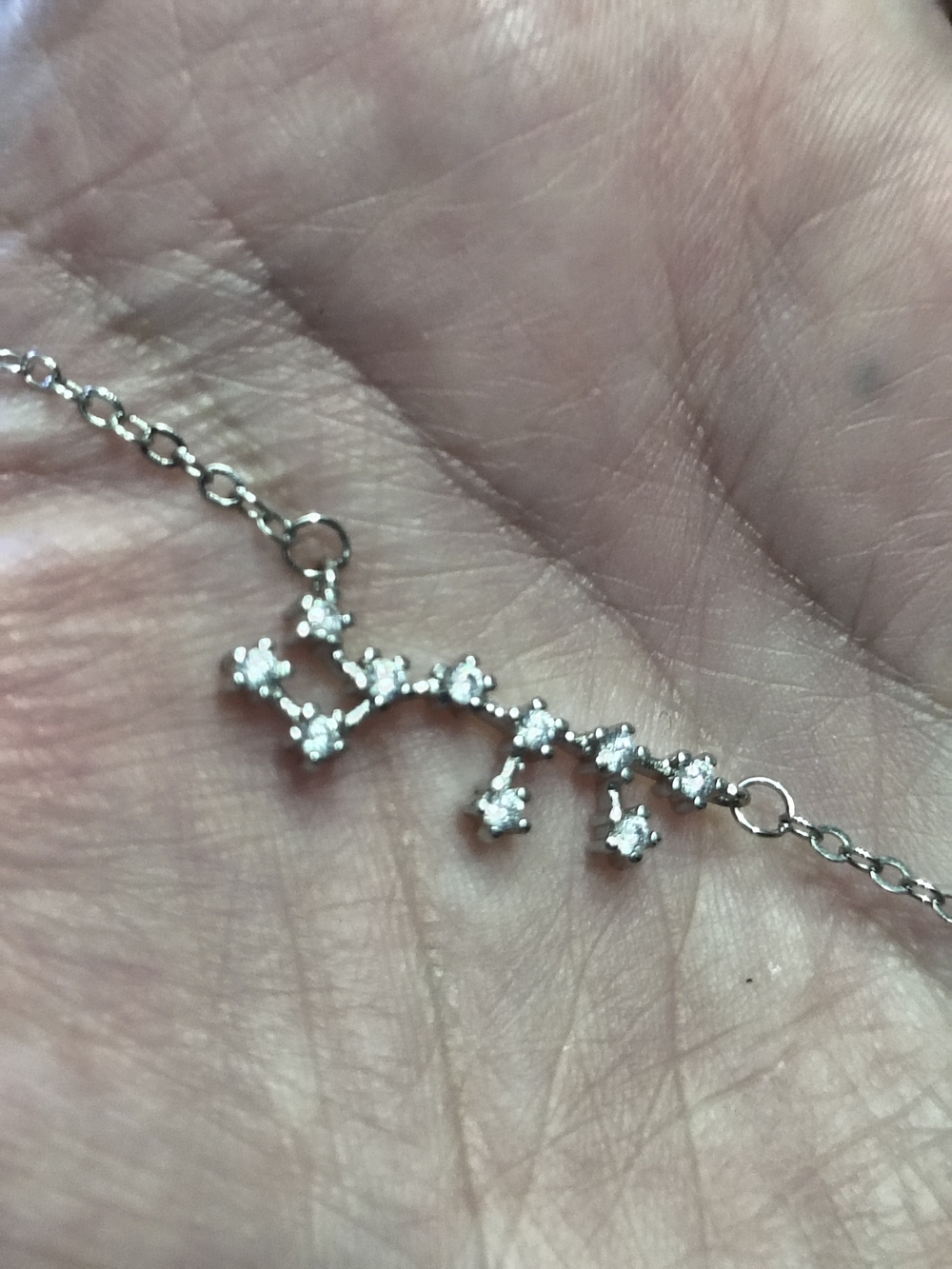 Sterling Silver CZ Constellation Bracelet - White